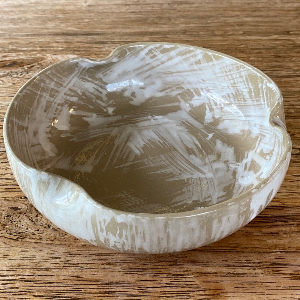 Vintage Japanese Ceramic Wabi Sabi Style Bowl or Ikebana Vase
